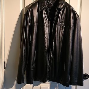 5 pocket Danier leather jacket with zip-in liner, XLG. Black